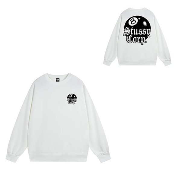 Stussy Sweatshirt 8 Ball Crew Sweat White